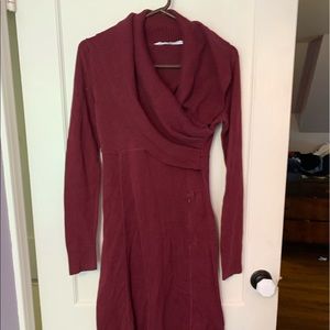 Athleta burgundy sweater dress